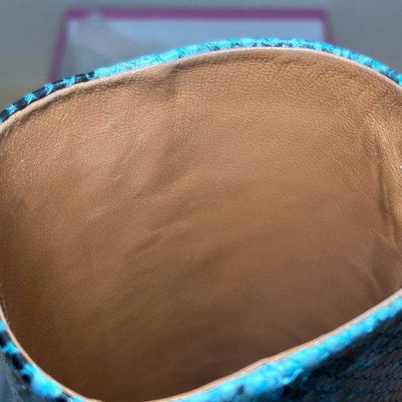 Paris Hilton Paris Texas Blue Python Boots Sz 36 Sz 6 US New with Box - Picture 5 of 7